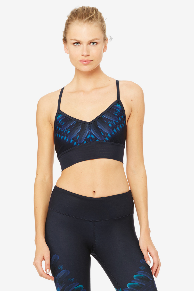 Aria Bra - Rich Navy Tropical Feathers