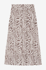 Printed Midi Skirt - Egret