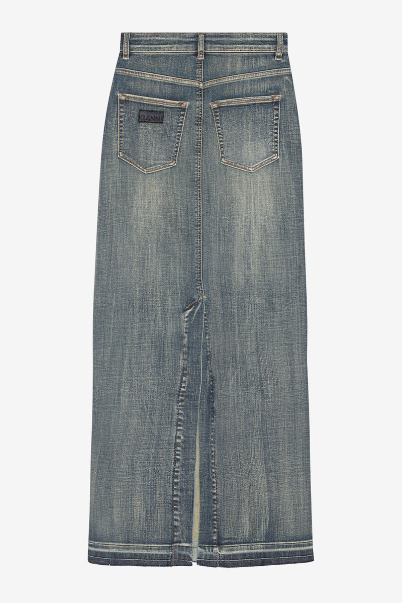 Tint Edge Denim Maxi Skirt - Tint Wash