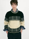 Jacquard Knit Sweater - Black