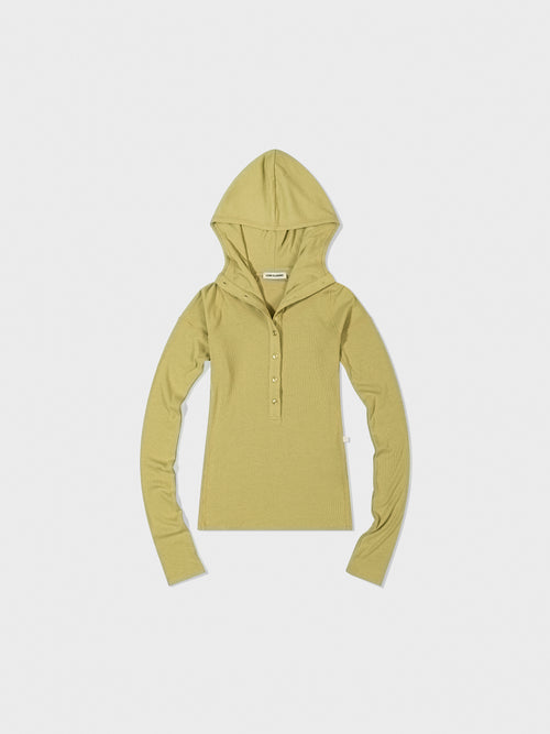 Button Up Hoodie - Lime