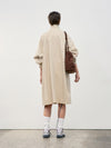 Raglan High Neck Trench Coat - Beige