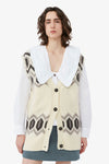 Chunky Graphic Wool Oversized Vest