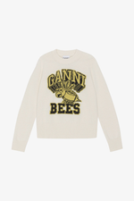 Graphic O-neck Pullover Bees