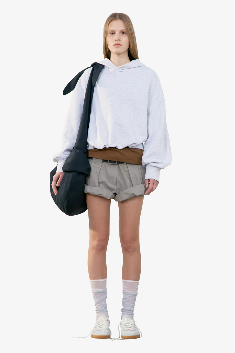 Tuck Point Turn-Up Shorts - Khaki