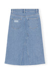 Heavy Denim Midi Skirt - Light Blue Stone
