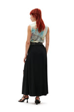 Printed Cashmere Sleeveless Polo - Egret