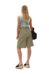 Printed Cashmere Sleeveless Polo - Egret