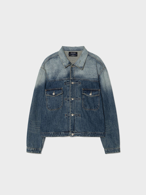 [17END x LOW CLASSIC] Trucker Jacket - Mid Black