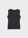 Lace Up Knitted Vest - Solid Charcoal