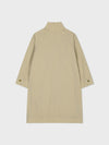 Raglan High Neck Trench Coat - Beige