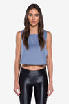Toss Crop Top - Nova Blue