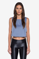 Toss Crop Top - Nova Blue
