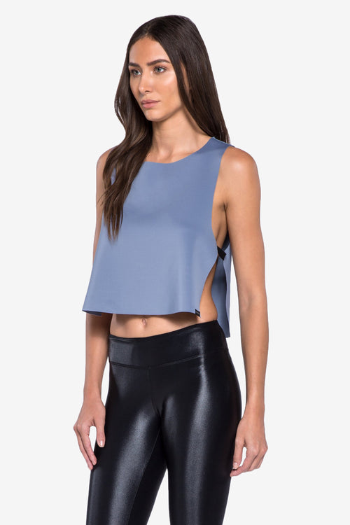 Toss Crop Top - Nova Blue