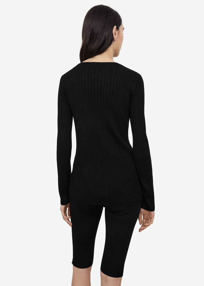 Mercerized Cardigan - Black