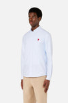 Button-Down AMI De Coeur Shirt - White/Blue