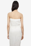 Crinkled Silk Top - Off-White