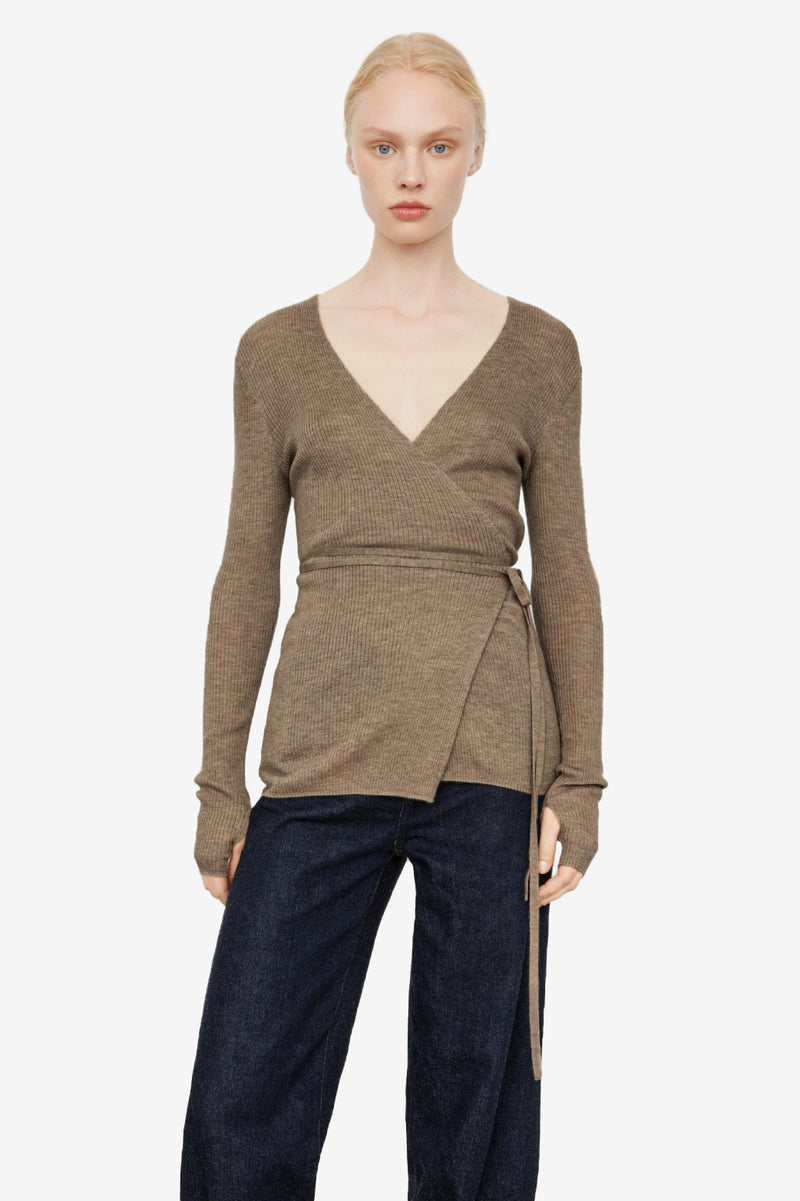 Cashmere Wrap Knit - Beige