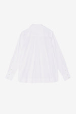 Cotton Poplin Asymmetrical Collar Shirt - Bright White