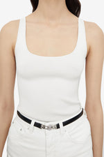 Compact Knit Tank - White