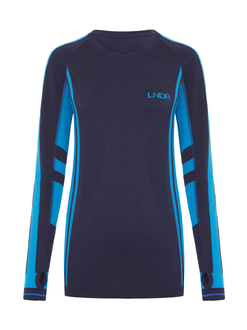Colours Long Sleeve Top - Navy Marl
