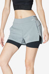 Run Double Short - Grey Marl