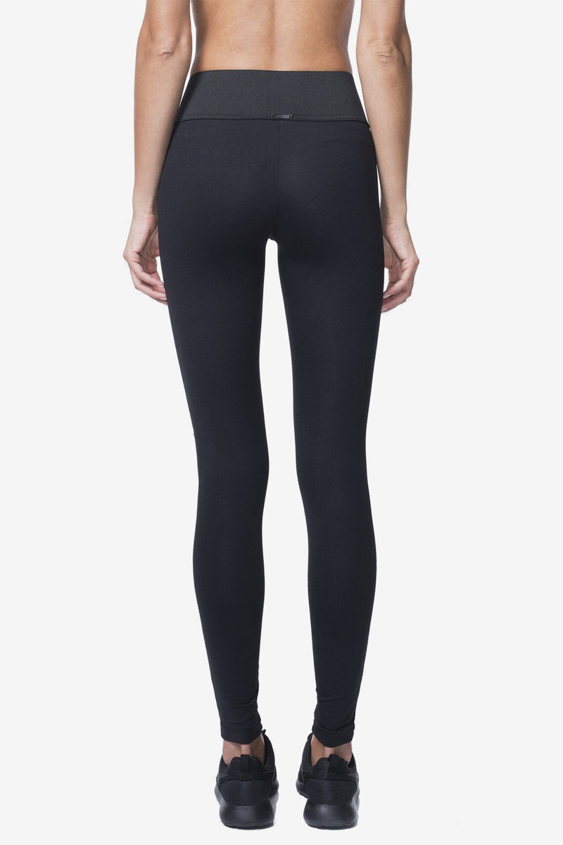 Moto Mid Rise Legging - Black