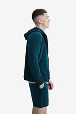 Midweight Terry Full Zip Hoodie - Deep Teal