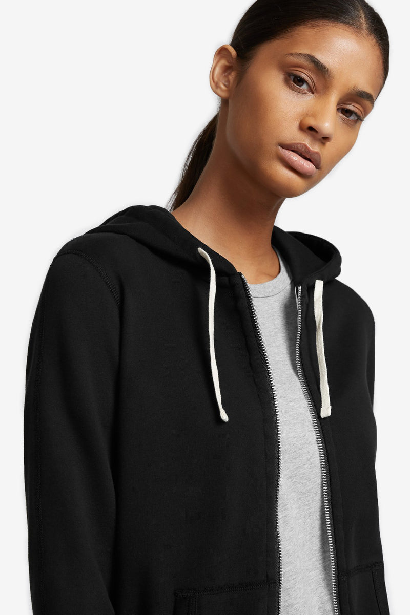 Full Zip Hoodie - Black