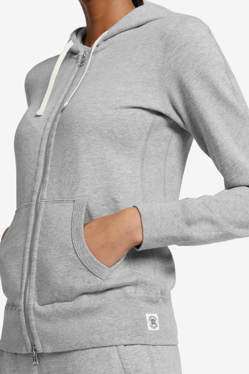 Womens grey clearance zip hoodie
