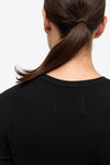 Modal Ribbed Long Sleeve T-Shirt - Black
