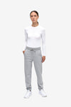 Modal Ribbed Long Sleeve T-Shirt - White