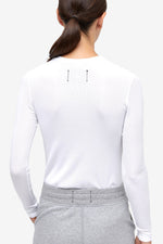 Modal Ribbed Long Sleeve T-Shirt - White