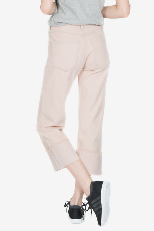 PARKER RELAXED CUFFED CROP - ROSE QUARTZ