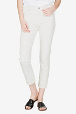 JAZMIN ANKLE CUFFED SLIM STRAIGHT - NATURAL