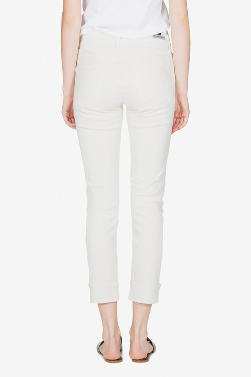 JAZMIN ANKLE CUFFED SLIM STRAIGHT - NATURAL