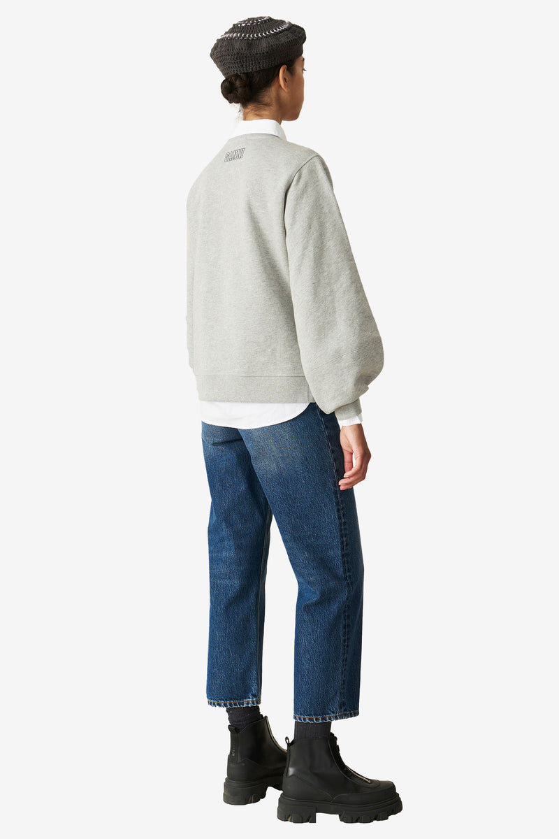 Puff Sleeve Sweatshirt - Grey