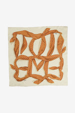 Knotted Monogram Silk Scarf - Bloody Mary