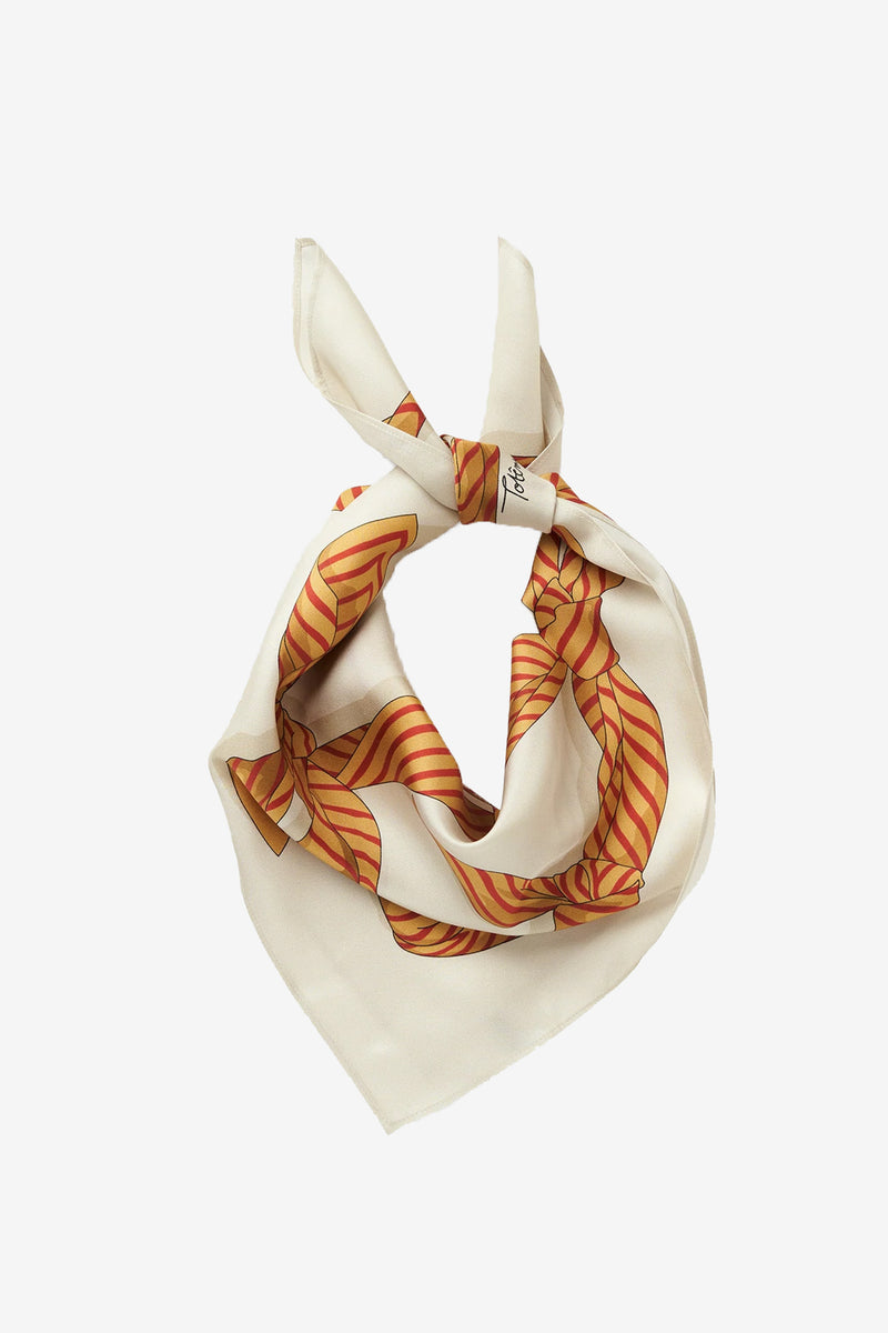 Stoles & Shawls Toteme - Knotted monogram silk scarf - 232875804112