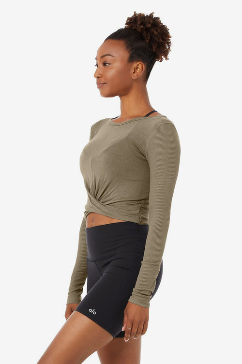 Cover Long Sleeve Top - Olive Branch