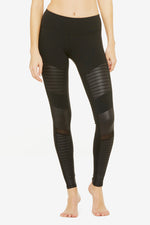 Moto Legging - Black/Black Glossy