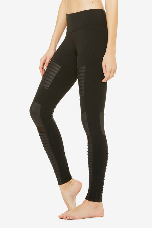 Moto Legging - Black/Black Glossy