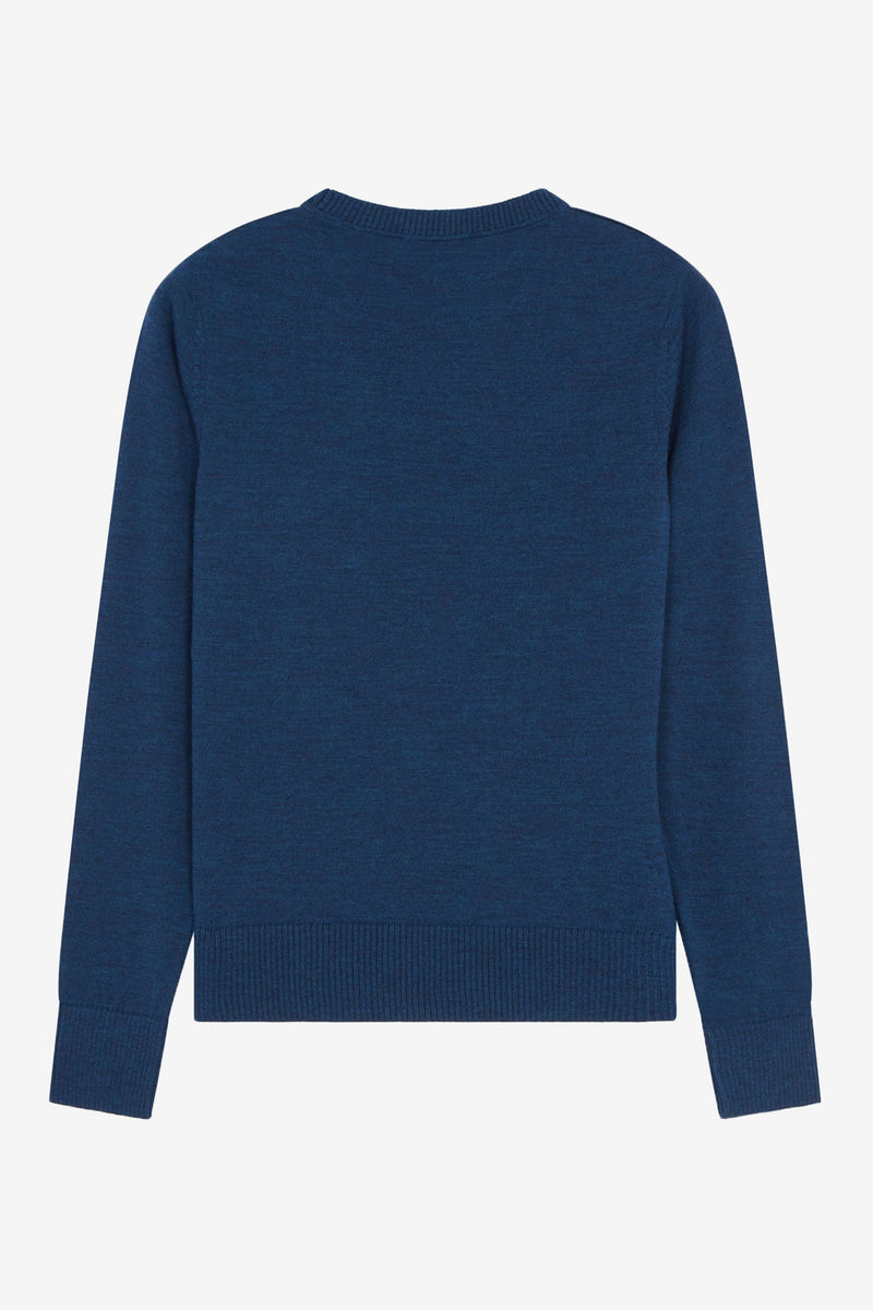 Merinos R Neck Pullover - Petrol