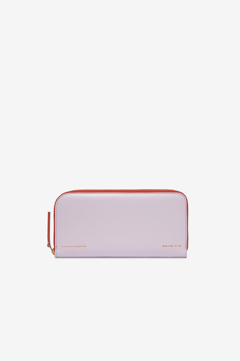 LARGE ZIP AROUND WALLET - LILAC