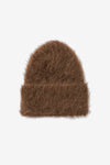 Alpaca Knit Beanie - Saddle Brown