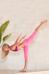 Airbrush Capri Legging - Hot Pink Glossy